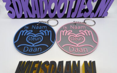 Ik steun Daan sleutelhanger met naam