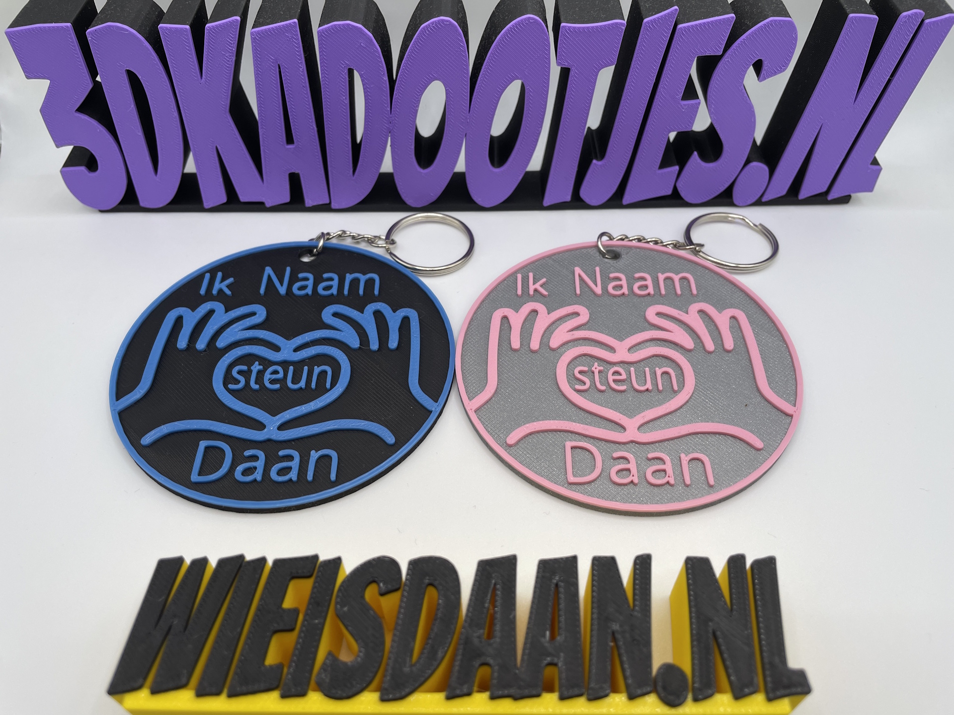 Ik steun Daan sleutelhanger met naam 1 Ik steun Daan sleutelhanger met naam